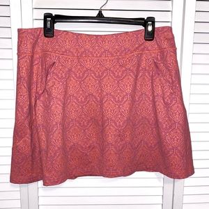 Title Nine Tennis Split Skort L Coral and Purple